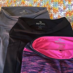 3 pairs 90 degree leggings
